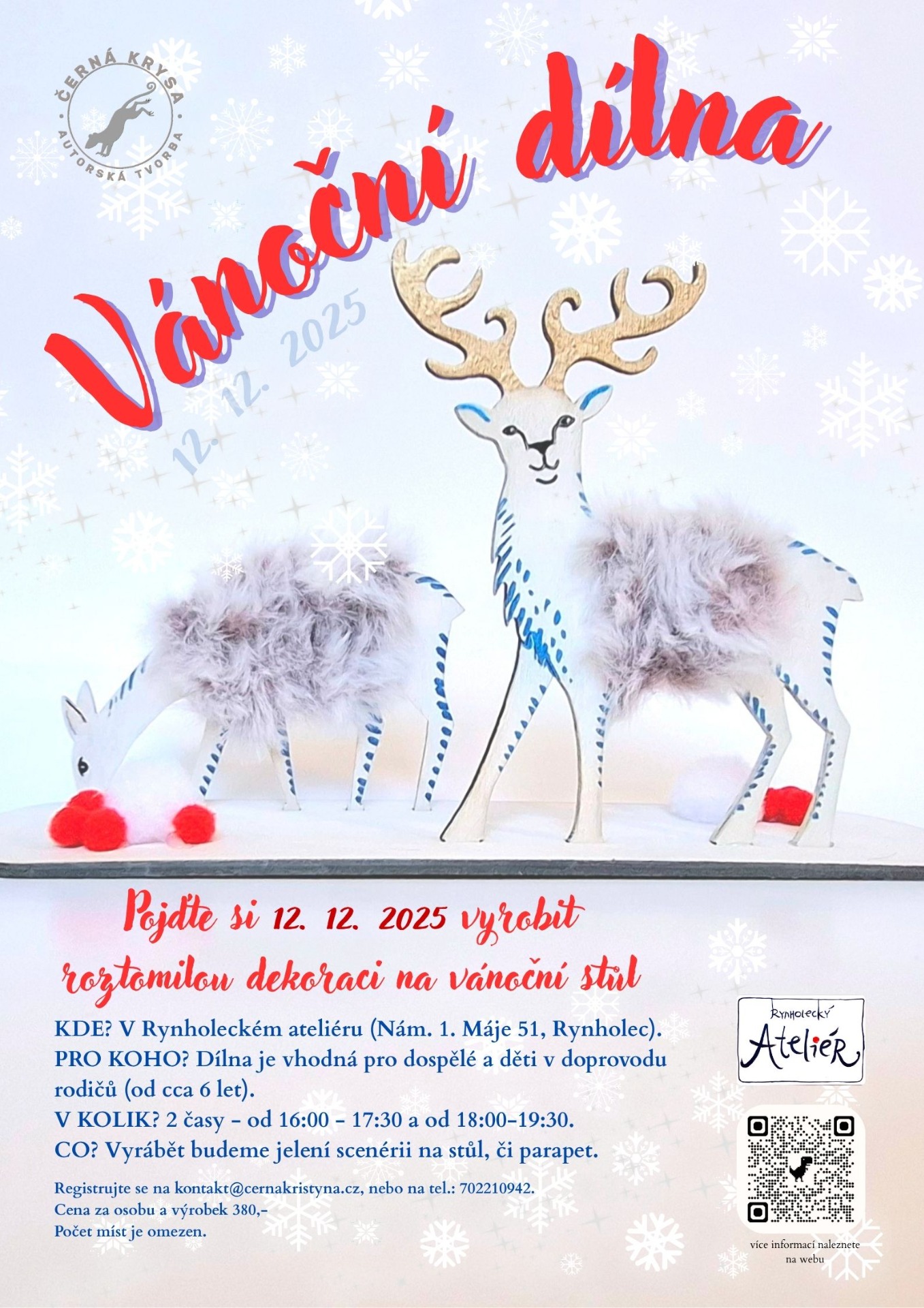 12. prosince v Rynholci povedu tvořivou dílnu, popijem čaj, zavyrábíme si...